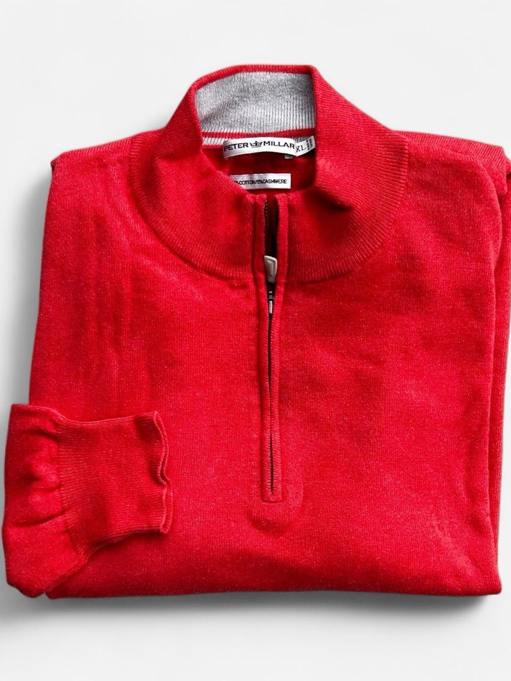 Peter Millar Men's Quarter-Zip Cashmere Sweater XL